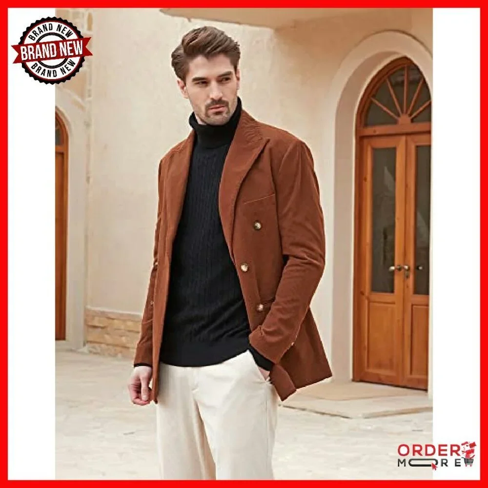 Men's Lightweight Wool Blend Cable-Knit Turtleneck Pullover Sweater